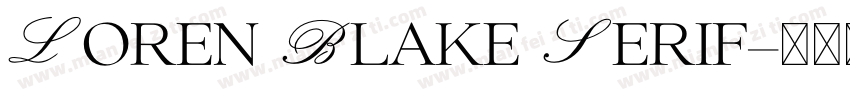 Loren Blake Serif字体转换